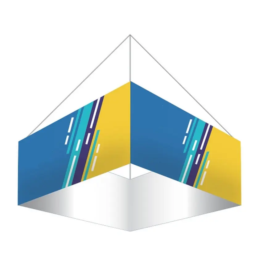 Fyrkantigt tak hängande banner